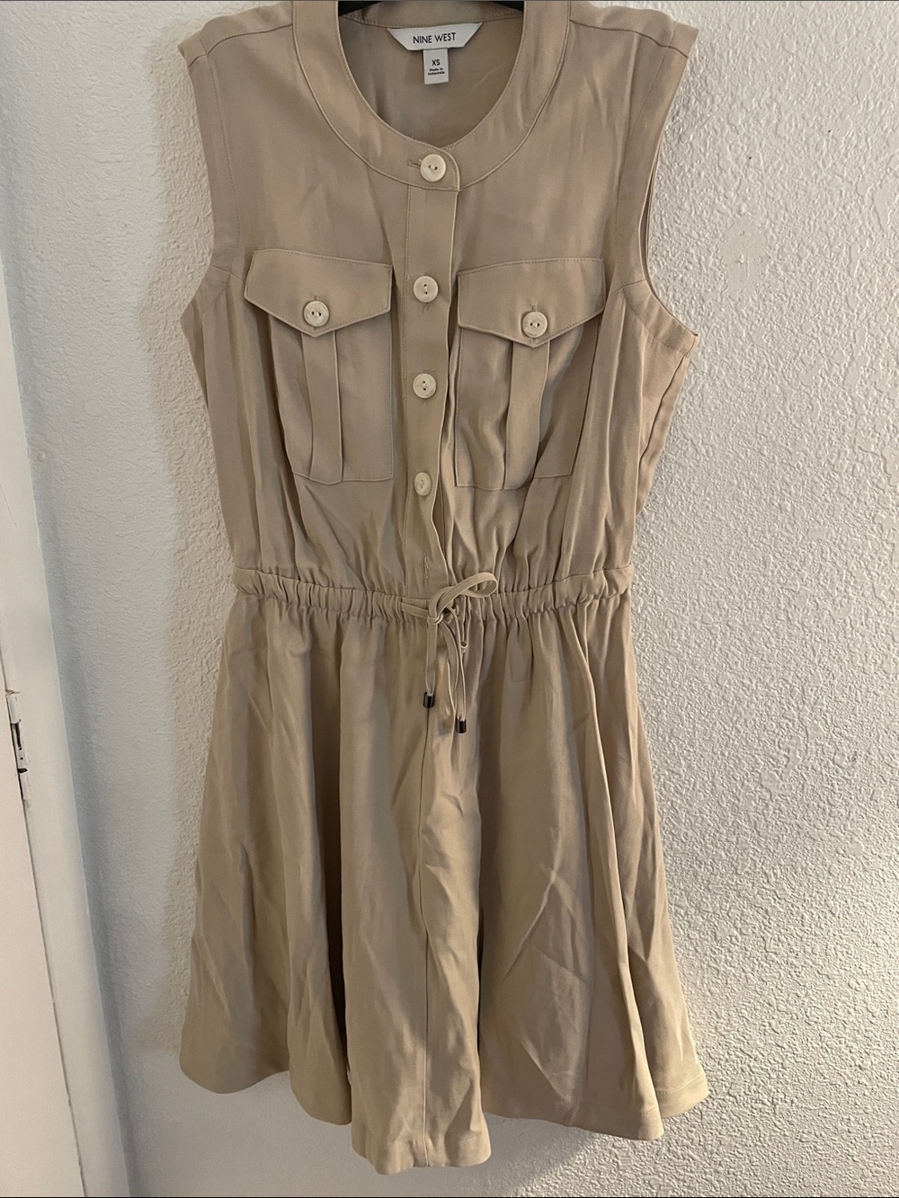 Nine West Cream Button-Front dress